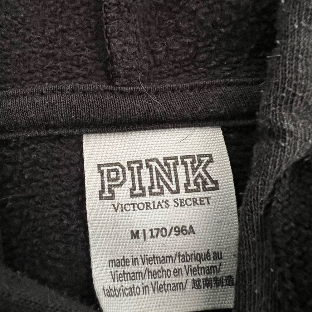 PINK Victoria's Secret Black Zip-Up Hoodie - Picture 5 of 5